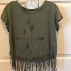 American Eagle fringe shirt